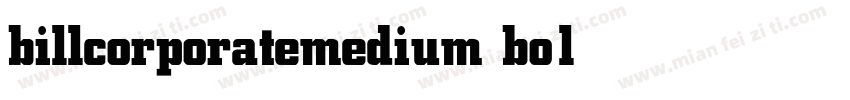 billcorporatemedium bold字体转换